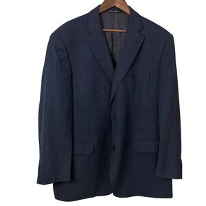 Emilio Yuste Men's Blazer Jacket Blue 48R Reda Super 100s Wool Double Vent 2B/4B